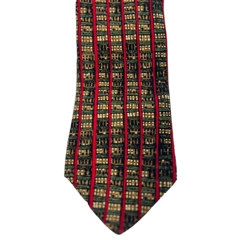 Vintage Archifetti 100%  Silk Chicago Tie 1995 Riptied Original